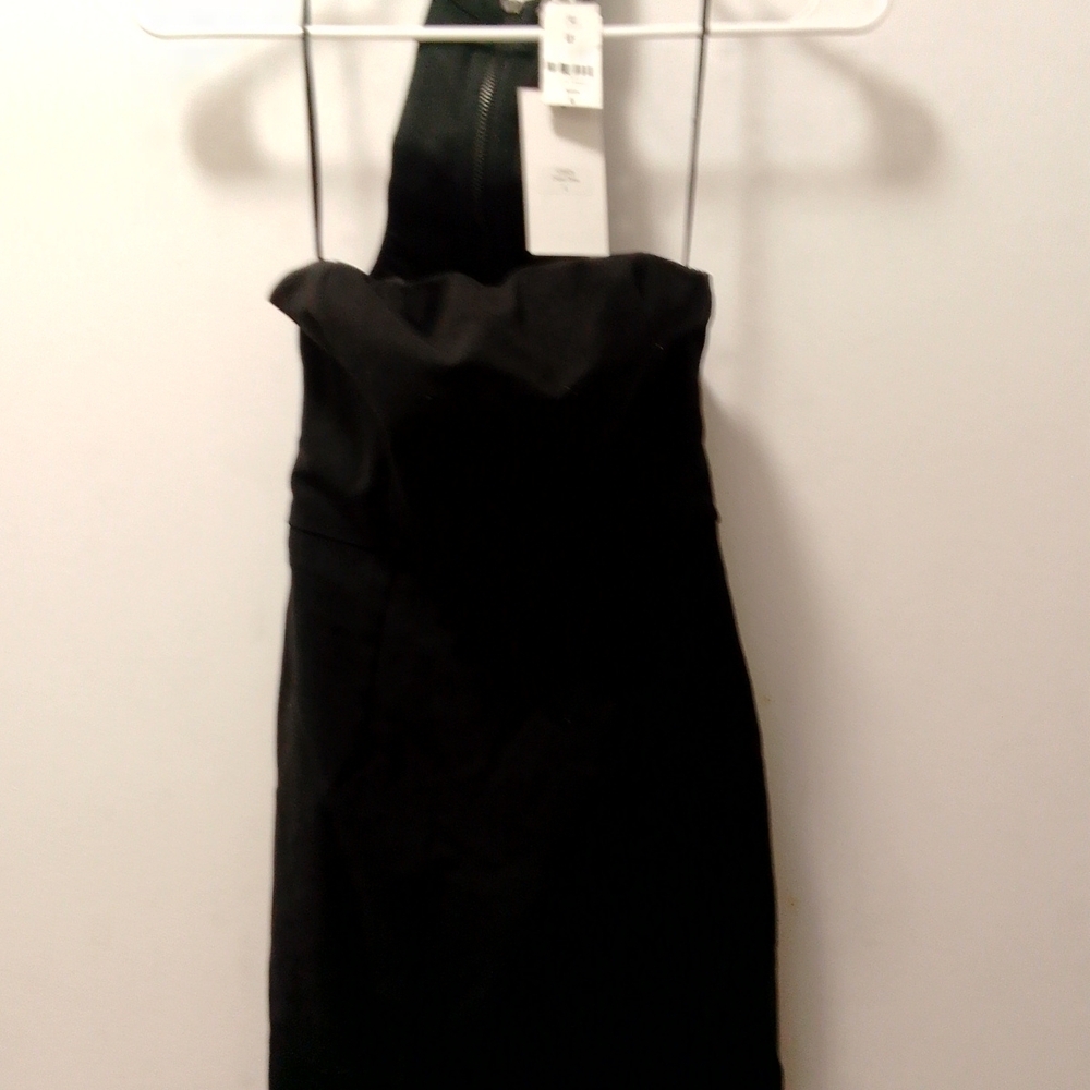 LF Elegant Black Strapless Dress
